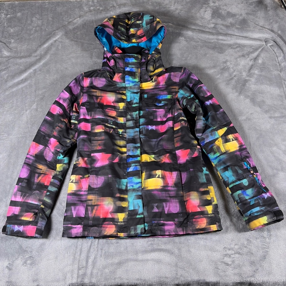 Roxy Dry Flight 10K Ski Snowboard Jacket XS Multi Color Abstract ERJTJ00028